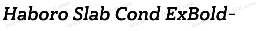 Haboro Slab Cond ExBold字体转换